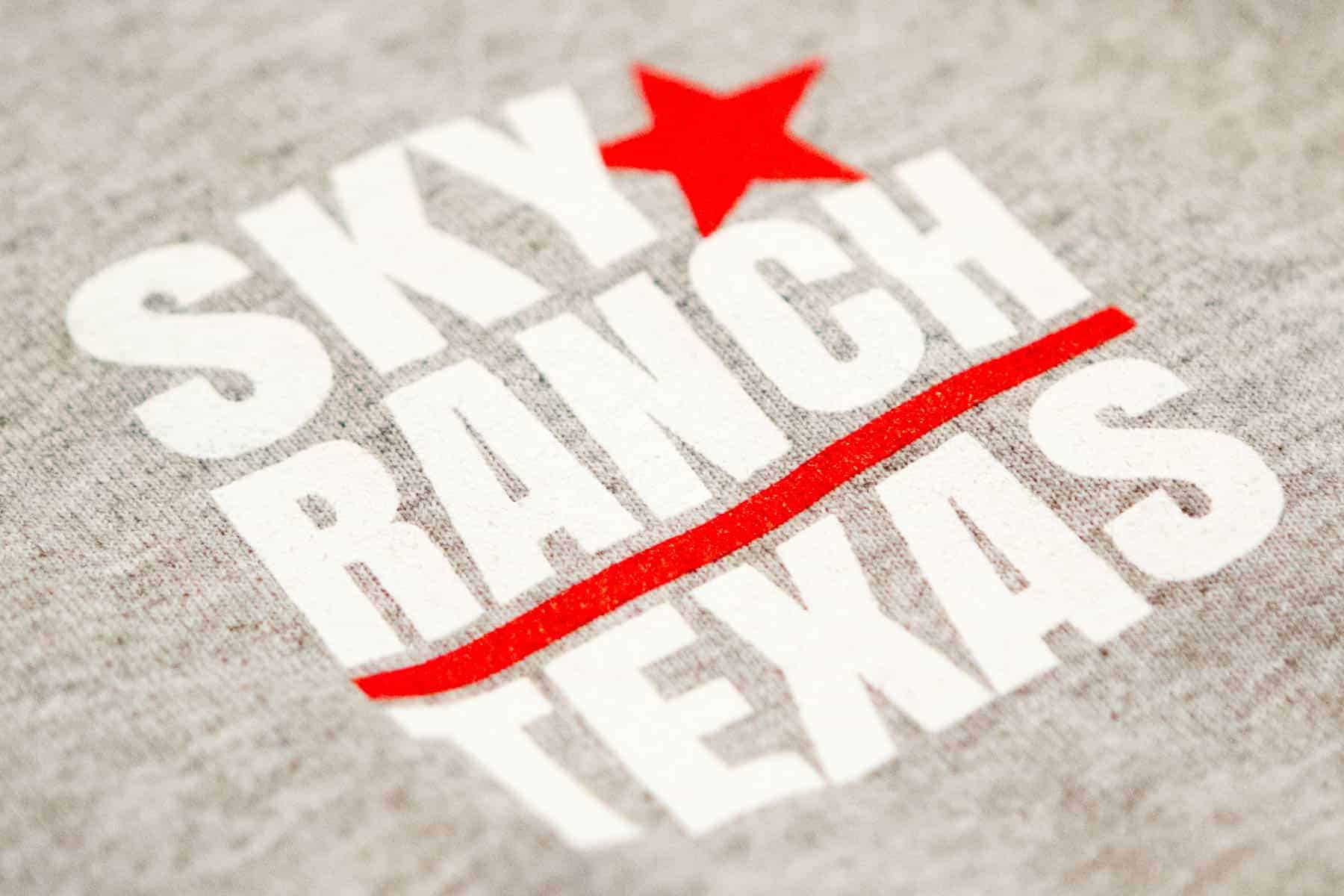 Front art for Sky Ranch Texas T-Shirt