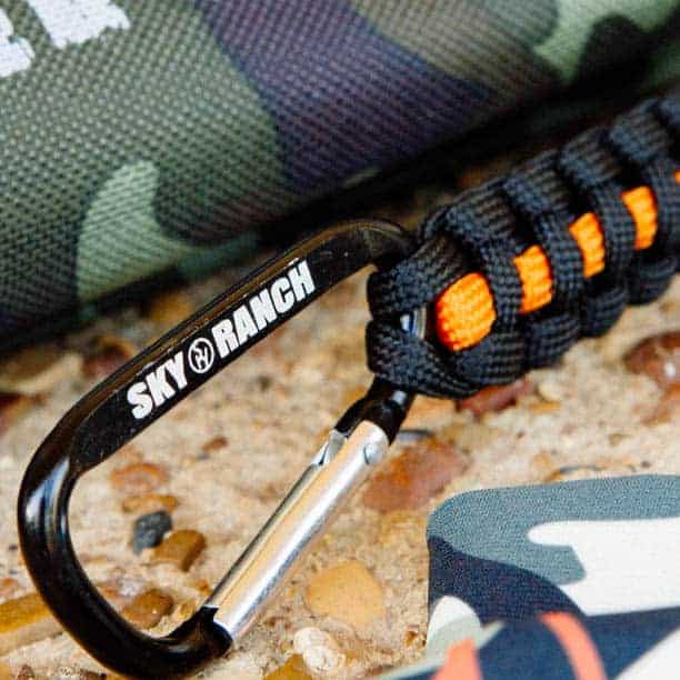 summer camp, camper packs carabiner for sky ranch