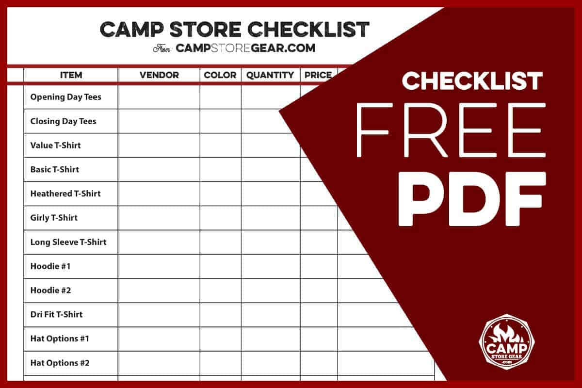 Free Camp Store Checklist (Are you ready for campers?)