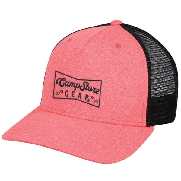 image of design 202 on outdoor cap rgr 100m heathered red and black